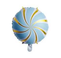 Baloane folie morisca bleu, accente aurii, 18”