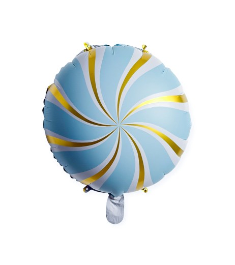 Baloane folie morisca bleu, accente aurii, 18”