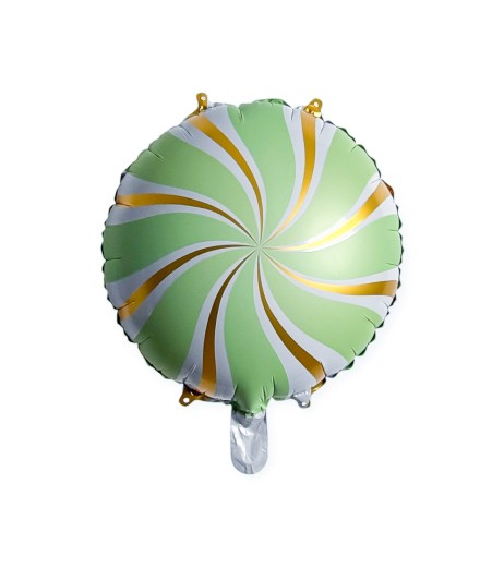 Baloane folie morisca verde, accente aurii, 18”