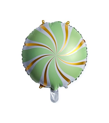 Baloane folie morisca verde, accente aurii, 18”