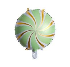Baloane folie morisca verde, accente aurii, 18”