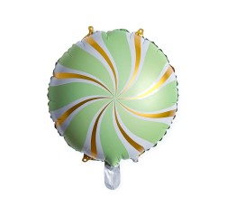 Baloane folie morisca verde, accente aurii, 18”