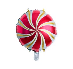 Baloane folie morisca rosie, accente aurii, 18”