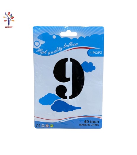 Foil number balloons 40” (100 cm) black