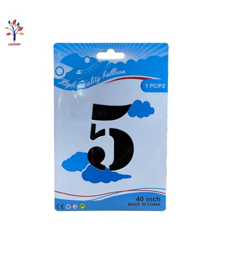 Foil number balloons 40” (100 cm) black