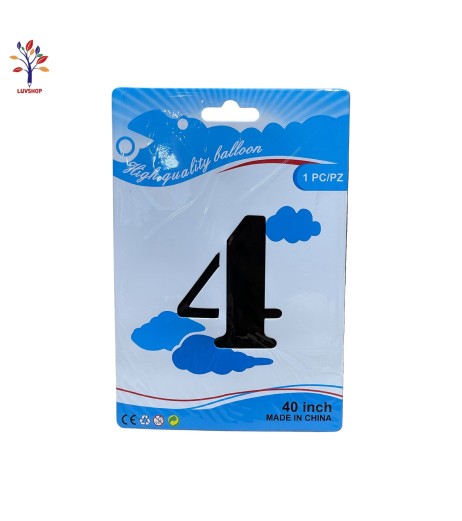 Foil number balloons 40” (100 cm) black