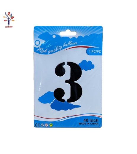 Foil number balloons 40” (100 cm) black