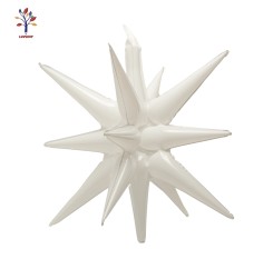 Set 5 baloane folie stea exploziva 27” (68 cm) alb