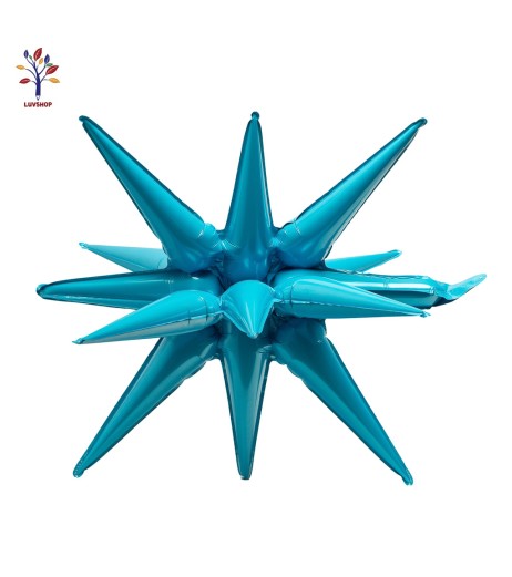 Set 5 baloane folie stea exploziva 27” (68 cm) bleu