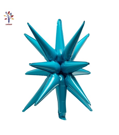 Set 5 baloane folie stea exploziva 27” (68 cm) bleu