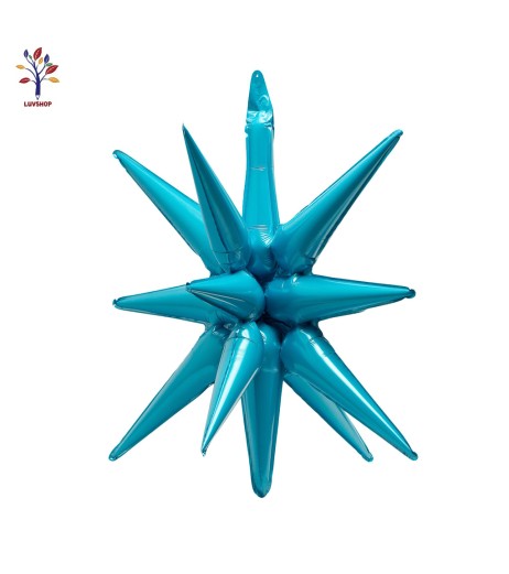 Set 5 baloane folie stea exploziva 27” (68 cm) bleu