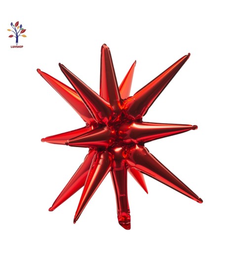 CA62ROS5 - Set 5 baloane folie stea exploziva 27” (68 cm) rosu Set 5 baloane folie stea exploziva 27” (68 cm) rosu