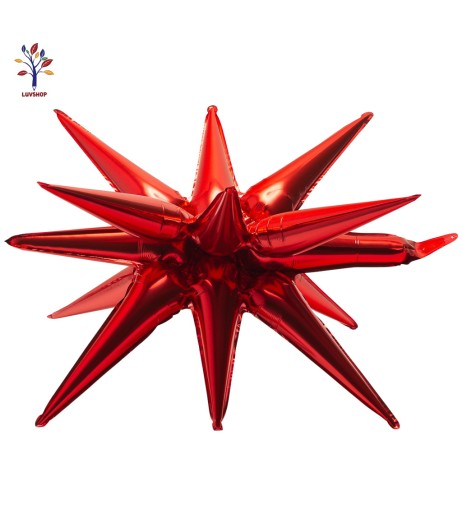 CA62ROS5 - Set 5 baloane folie stea exploziva 27” (68 cm) rosu Set 5 baloane folie stea exploziva 27” (68 cm) rosu