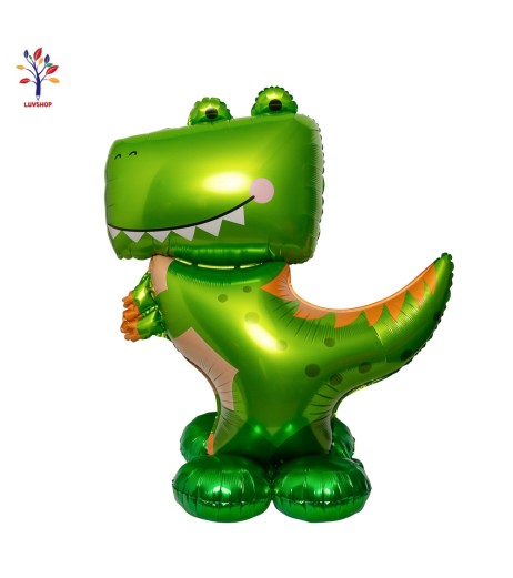 Set of 2 Dino figurine foil balloons