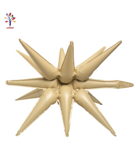 Set 5 baloane folie stea exploziva 27” (68 cm) milky white