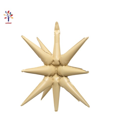 Set 5 baloane folie stea exploziva 27” (68 cm) milky white