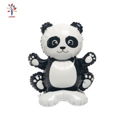 Panda bear figurine foil balloons