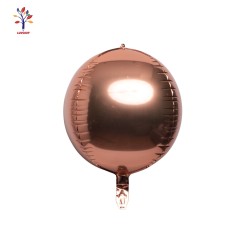 4D foil balloons plain rose gold 10” (25 cm) 5 pcs/set