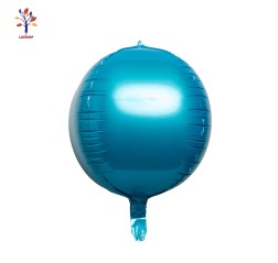 Baloane folie 4D uni bleu ciel 10” (25 cm) 5 buc/set