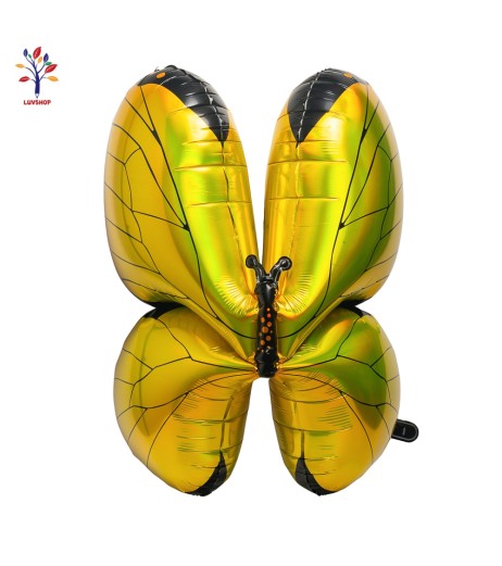 King gold butterfly foil balloons