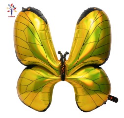 King gold butterfly foil balloons