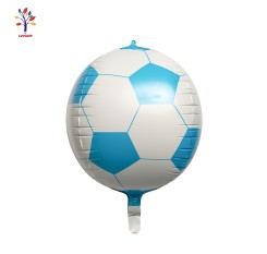Baloane folie 3D minge fotbal alb/albastru