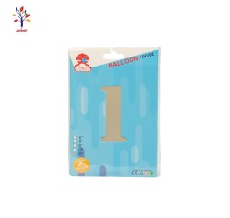 Foil balloons 40” (100 cm) milky white number 1