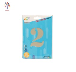 Foil balloons 40” (100 cm) milky white number 2