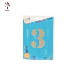 Foil balloons 40” (100 cm) milky white number 3