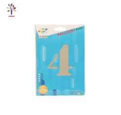 Foil balloons 40” (100 cm) milky white number 4