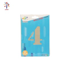 Foil balloons 40” (100 cm) milky white number 4