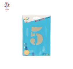 Foil balloons 40” (100 cm) milky white number 5