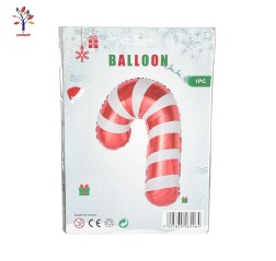 Balon folie Xmas acadea alb-rosu 70*45 cm