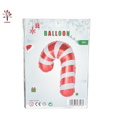 Balon folie Xmas acadea alb-rosu 70*45 cm