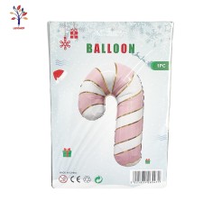 Balon folie Xmas acadea alb roz 70*48 cm