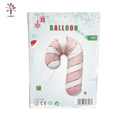 Balon folie Xmas acadea alb roz 70*48 cm