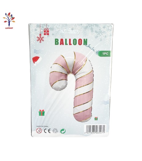 Balon folie Xmas acadea alb roz 70*48 cm