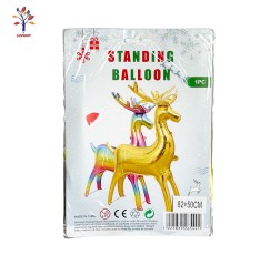 Balon folie Xmas cerb auriu 82*45 cm