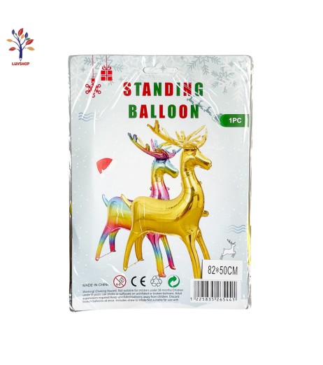 Balon folie Xmas cerb auriu 82*45 cm