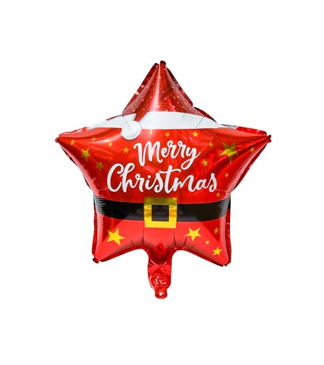 Red star Xmas foil balloon MC