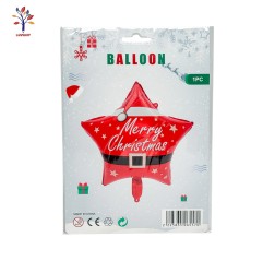 Red star Xmas foil balloon MC