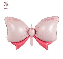 Pink polka dot foil balloons