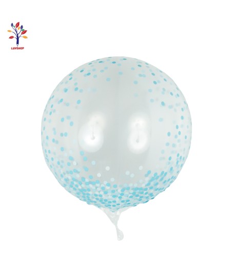 Transparent plastic balloons Splash blue