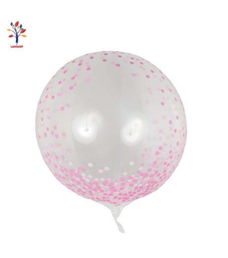 Transparent plastic balloons Splash pink