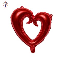 Baloane folie inima contur 10” (25 cm) rosu