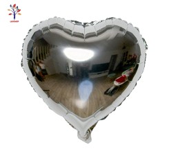 Baloane folie inima 18” (46 cm) argintiu
