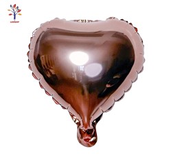 Baloane folie inima 10” (25 cm) roz gold light