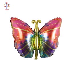 Magenta butterfly foil balloons