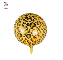 Leopard animal-print round foil balloons 18” (46 cm)