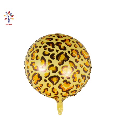 Leopard animal-print round foil balloons 18” (46 cm)